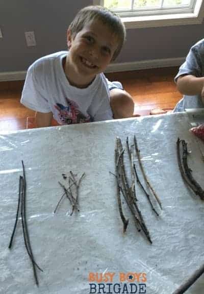 Using sticks for math manipulatives is a fantastic way to add nature to hands on learning fun.